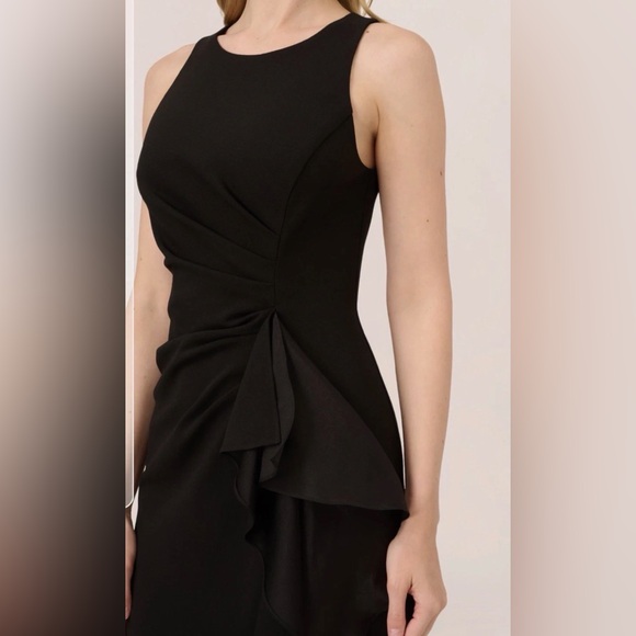 Adrianna Papell Black Asymmetrical Dress - Picture 2 of 9